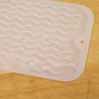 MicoYang Silicone Dish Drying Mat for Multiple Usage,Easy clean,Eco-friendly,Heat-resistant Silicone Mat for Kitchen Counter,Sink,Bar,Bottle,or Cup Translucent M 17 inches x 6 inches