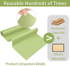 Silicone Baking Mat Roll, 12 IN x 6 FT, Non-Stick, Reusable, Heat-Resistant Baking Sheet for Oven, Air Fryer, Pastry, Dough, Bread, Non-Slip Kitchen Counter Mat