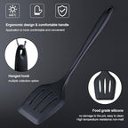 RAXCO Kitchen Utensils Set For Cooking-7 Cooking Utensils,5 Kitchen Utensils,6 Knife set,utensilios de cocina(18-in-1) (Black)