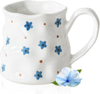 Ceramic Coffee Mug For Women,14 oz Cute Mug,Creative Star Large Tea Cup,Ceramic Mug,Hand-Painted Coffee Cup