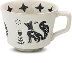 Ceramic Coffee Mug, 12 oz Small Novelty Unique Teacup with Handle, Stoneware Cup for Tea Mocha Latte Cappuccino (Fox)