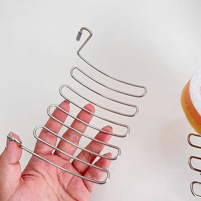 Kitchen Sponge Holder Kitchen Sink Caddy Organizer Attach to Standard Dish Drying Rack Hanging Drip Tray for Zero Scratch Scrub Sponge Dish Brush Set Bottle Brush Dishwashing Block Soap Bar