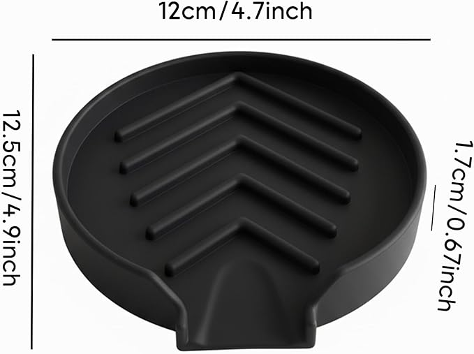 Holder for Scrub Daddy, Thinnest Build to Last Sponges Holders, Durable Smiley Face Sponge Rack, Large Soap Dish & Sink Caddy Organizer, Dishwasher Safe (Black, 1)