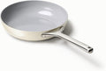 Caraway Nonstick Ceramic Frying Pan (2.7 qt, 10.5") - Non Toxic, PTFE & PFOA Free - Oven Safe & Compatible with All Stovetops (Gas, Electric & Induction) - Cream