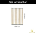 Snailhouse Roll Up Dish Drying Rack, Stainless Steel Dish Drainer Over The Sink with Anti-Slip Silicone for Kitchen Counter, Gold (17.8 x 11.8 in)