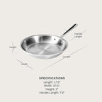 All-Clad D5 5-Ply Brushed Stainless Steel Fry Pan 12 Inch Induction Oven Broiler Safe 600F Pots and Pans, Cookware Silver