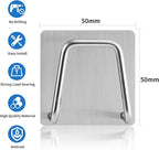 Luckyiren 2-Pack Stainless Steel Sponge Holder for Kitchen Sink - Rustproof Brushed SUS304 Sponge Caddy Organizer, Wall/Surface Mount, Drainage Design, Clutter-Free Storage