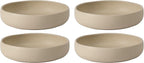 Bloomhouse - Two Time Oprah's Favorite Things Winner - Corsica Clay 4-Piece Meal and Pasta Bowl Set – Cappuccino Cream Stoneware for Dinner, Serving & Everyday Use