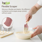 Silicone Spatula Set, Food Grade Rubber Spatula-4 Piece Nonstick Rubber Spatulas, Spoonula, Jar Scraper for Cooking, Baking, Mixing, Frosting - Heat Resistant Up to 600°F (5 Pcs Spatula Pink)
