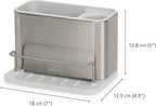 Joseph Joseph Surface Stainless Steel Caddy Sink Area Organizer and Sponge Holder, Stone