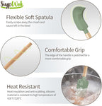 Silicone Spatula Set, Food Grade Rubber Spatula-4 Piece Nonstick Rubber Spatulas, Spoonula, Jar Scraper for Cooking, Baking, Mixing, Frosting - Heat Resistant Up to 600°F (4 Pcs Spatula Colorful)