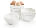 AntoKueh White 4.5in Small Ceramic Bowls, 12 OZ Cereal Bowls Set of 6 for Dessert, Rice, Jello, Pudding, Yogurt, Dishwasher/Microwave safe