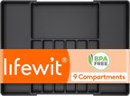 Lifewit Silverware Drawer Organizer, Expandable Utensil Tray for Kitchen, BPA Free Flatware and Cutlery Holder, Adjustable Plastic Storage for Spoons Forks Knives, 17- 30 x 18.5", Black