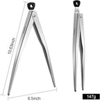 Locking Stainless Steel Kitchen Tongs, 12-inch Grill Tongs,Heat-Resistant up to 600°C, Precision Serrated Tip Design,Easily Grab and Flip Toss Steaks, Bread, Pizza, Salads, and Grilled Foods