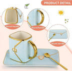 Handbag Shaped Mug, Handbag Coffee Mug And Saucer, Purse Coffee Ceramic Mug Set 10 Oz/ 310 ml Cute Creative Design Travel Tea Cup for Women Men Father's Day Thanksgiving