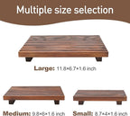 Renawe Small Kitchen Sink Soap Tray for Counter Soap Dish Dispenser Holder Wooden Risers Stand for Bathroom Decor Farmhouse Wood Pedestal Kitchen Accessories Countertop Vanity Counter Decorative Tray