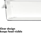 OXO Good Grips Fridge Organization Bin 8 in x 14 in - for Cheese, Meat, Fish and More (Pack of 2)