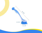Zuvo Plastic Long Handled Scrubbing Suction Cup, Durable Bristles,Dish Washing Brush.Washing Up Kitchen Brush, Assorted Colour, 5 X 21 X 5 cm-Pack of 3