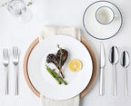 10-Piece Silverware Set, E-far Stainless Steel Flatware Set Service for 2, Modern Tableware Cutlery Set for Home and Restaurant, Square Edge & Mirror Finish, Dishwasher Safe