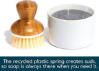 Grove Co. Bubble-Up Dish Brush, 2-Pack, Ergonomically Designed Dish Scrubber, Replacement Dish Scrub Brush, Removes Tough Messes, Gentle on Dishes, Sustainable Solution to The World's Waste Problem