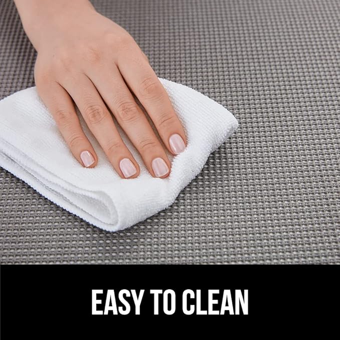 GORILLA GRIP powerGRIP Drawer Shelf and Cabinet Liner, Thick Strong Hold, Non-Adhesive Liners Protect Kitchen Cabinets and Cupboard, Bathroom Drawers, Easy Install, Breathable Mat, 12" x10', Charcoal
