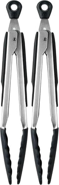 OXO Good Grips 9-Inch Tongs with Silicone Heads,(Pack of 2)
