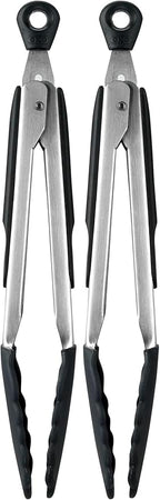 OXO Good Grips 9-Inch Tongs with Silicone Heads,(Pack of 2)