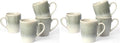 famiware Coffee Mugs Set, 13 oz Mug Set of 4, Stoneware Cups for Latte, Hot Tea, Mocha, Cocoa, Cappuccino, Microwave and Dishwasher Safe, Glacier Series, Sage Green (Pack of 2)