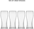 JoyJolt Callen 15.5oz Beer Glasses Set of 4 Beer Pint Glass. Craft Beer Glass, Pilsner Glasses, IPA Beer Glass. Solid Glassware Beer Cup. Classic Beer Gifts, Beer Cups, Mugs and Beer Glasses for Men