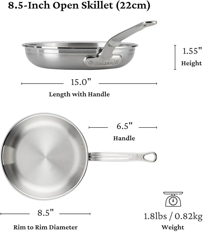 Hestan - ProBond Collection - Professional Clad Stainless Steel 10-Piece Ultimate Cookware Set, Induction Cooktop Compatible