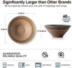 NJCHARMS Ceramic Ramen Bowls set, Noodles Soup Bowls, 2 Sets (6 Piece) 60 Ounce, Large Japanese Ceramic Ramen Bowl with Spoons and Chopsticks for Salad, Udon Pho Asian Noodles, Imitation pottery