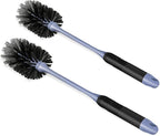 Long Handle Bottle Brush, Reusable Water Bottle Cleaner Brush, Flexible Scrub Brush for Water Bottles, Glasswares, Mugs, Thermos, Black, 2 Pack