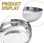 CALLARON 75oz Stainless Steel Mixing Bowls - 9.4 inch Large Metal Serving Bowl, Non-Slip Silver Decorative Bowl for Salad, Pasta, Soup, Fruit, Dishwasher Safe