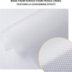7PCS Shelf Mats Refrigerator Liners Washable Refrigerator Pads Fridge Mats Drawer Placemats Home Kitchen Gadgets Accessories Organization for Top Freezer(White)