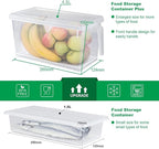 SILIVO Lettuce Keeper for Fridge(3 Pack)- 4.5L Vegetable Storage Containers for Refrigerator with Drain Tray Keep Fresh for Veggies and Salad