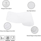 MicoYang Silicone Dish Drying Mat for Multiple Usage,Easy clean,Eco-friendly,Heat-resistant Silicone Mat for Kitchen Counter,Sink,Bar,Bottle,or Cup Translucent M 17 inches x 6 inches