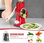 KEOUKE Rotary Cheese Grater Pro 6 in 1 - Shredder Crinkle Slicer Grinder Ice Shaver, Stable Suction, Time-saving Easy Use & Clean, Safe Morden Kitchen Tool for Cheese, Vegetable, Nuts, Chocolate
