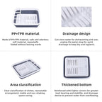 THANSTAR Collapsible Dish Drying Rack for RV Kitchen, Foldable Drainer Organizer for Kitchen Countertop, Space Saving Portable Dish Rack for Campers, Travel Trailer & Small Spaces, Easy Storage, Grey