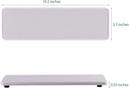 NiuYichee 2 Pcs Water Absorbing Stone Trays, Kitchen/Bathroom Sink Soap Dish, Diatomite Tray Used for Hand Soap & Cosmetic Bottles in The Modern Home, 3.15" W x 10.2" L, White