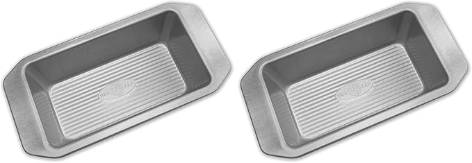 USA Pan American Bakeware Classics 1-Pound Loaf Pan, Aluminized Steel, 1 Pound (Pack of 2)