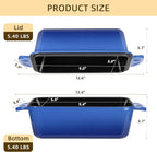 9x5 Enameled Cast Iron Loaf Pan with Lid - 2 in 1 Sourdough Bread Pan for Homemade Baking