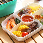 Youeon 3 Pcs 68 Oz Salad Lunch Container with 4 Compartment Tray, Bento Lunch Box with Spoon & Dressing Cup, Leakproof Salad Container for Lunch, Toppings, Snacks, Fruits, BPA-Free