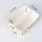 2 Compartments Ceramic Sponge Holder for Kitchen Sink, Cute Floral Pattern Countertop Dish Sponges Holder Soap Sink Organizer Caddy Farmhouse Home Kitchen Decor Butterfly