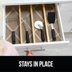 GORILLA GRIP powerGRIP Drawer Shelf and Cabinet Liner, Thick Strong Hold, Non-Adhesive Liners Protect Kitchen Cabinets and Cupboard, Bathroom Drawers, Easy Install, Breathable Mat, 17.5" x20', Beige