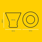 JoyJolt Afina Stemless Martini Glasses Set of 4, 8.5oz Liquor Drinking Glasses for Cocktail and Margarita, Bar Glass Cups, Glass Dessert Cups