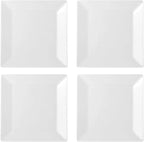 Mikasa Square Delray 16-Piece Bone China Dinnerware Set, Service for 4, White
