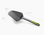 Joseph Joseph 10160 Scoop Colander Strainer Slotted Spoon, Large, Gray/Green