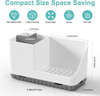 PARKMANI Toothbrush Holders for Bathrooms, Kids Electric Toothbrush and Toothpaste Holder with Drainage, Tooth Brush Holder for Bathroom Countertop Organizer (Grey)