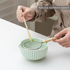 Matcha Whisk Set, Matcha Set Includes Ceramic Matcha Bowl, Matcha Whisk and Holder, Bamboo Scoop, Sifter, Scoop Rest and Tea Towel - 7 Pcs Matcha Making Kit for Matcha Lover and Tea Ceremony