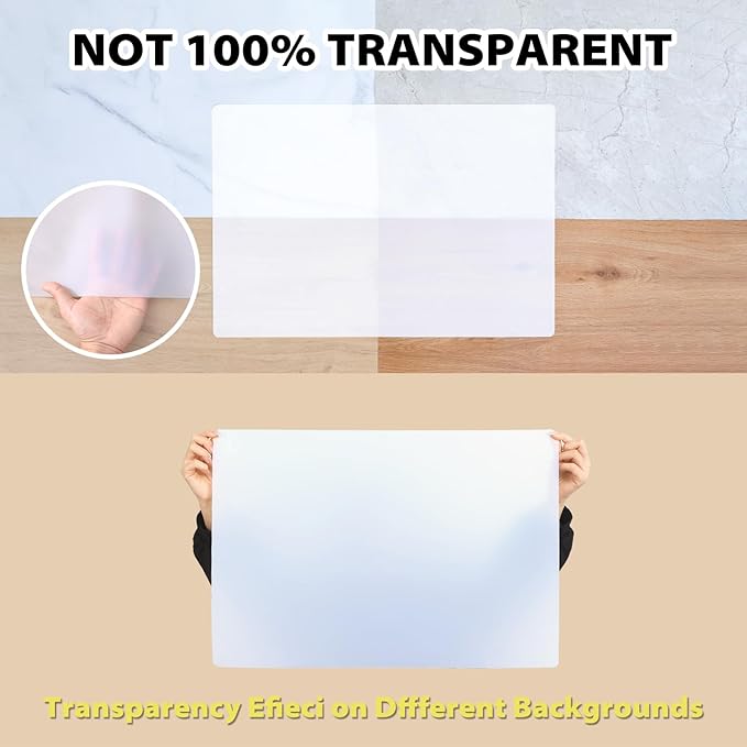 Thick Silicone Counter Mat Large 23.4"by15.6", Heat Resistant Mat for Kitchen Table/Countertop Protector/Non Stick Pastry Baking Placemats, Silicone Pad for Crafts Kids, Super Kitchen Clear